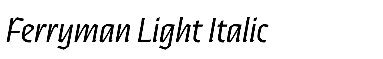 Ferryman Light Italic